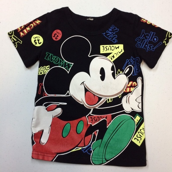 Disney Other - Youth Black Mickey Mouse Disneyland T Shirt Unisex